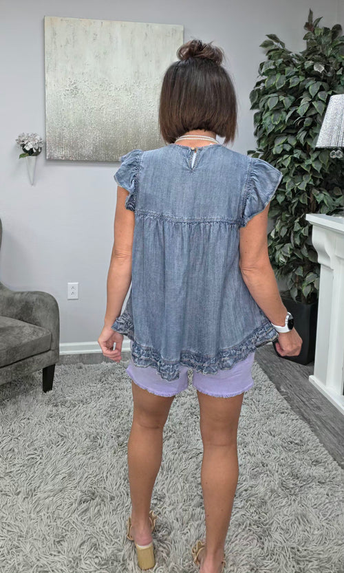 Bluebird Babydoll Top