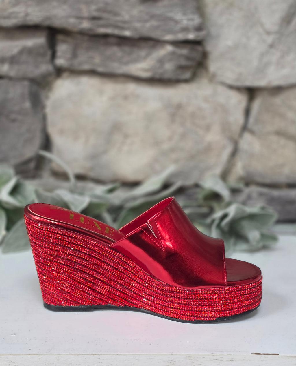 Red Haute Wedges