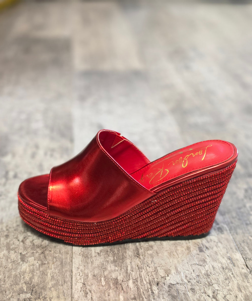 Red Haute Wedges