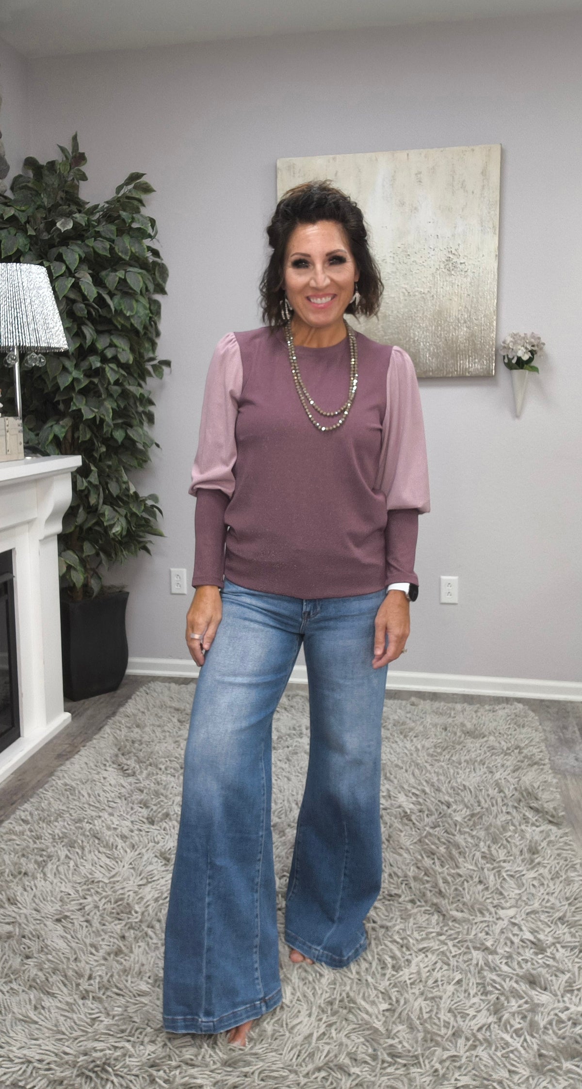 RISEN Center Stage Wide Leg Jeans
