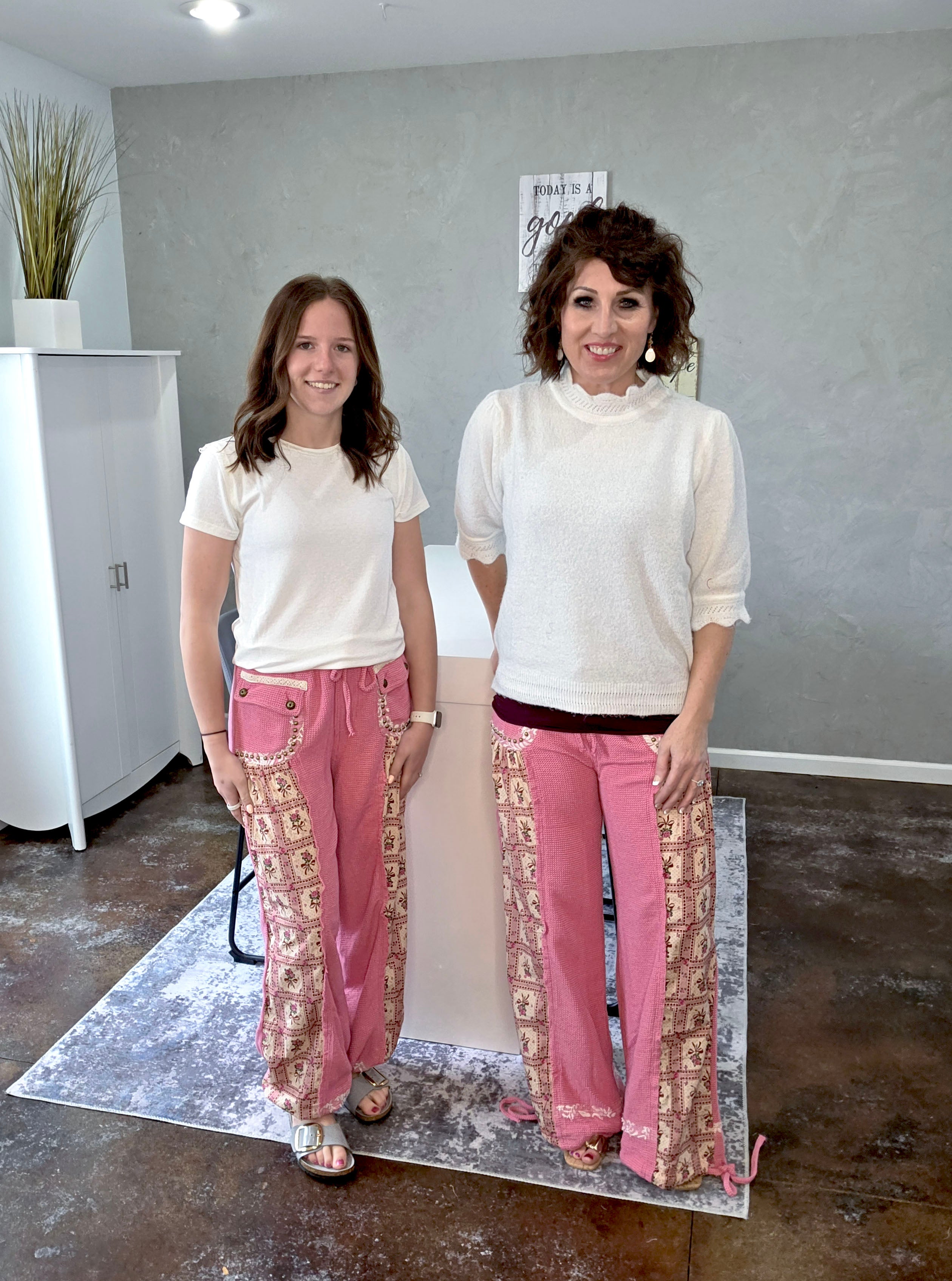 Pink Paisley Patch Pants