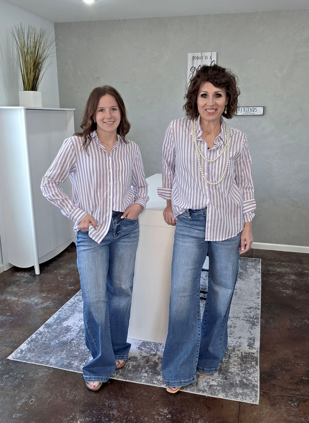 Violet Breeze Button Up Top