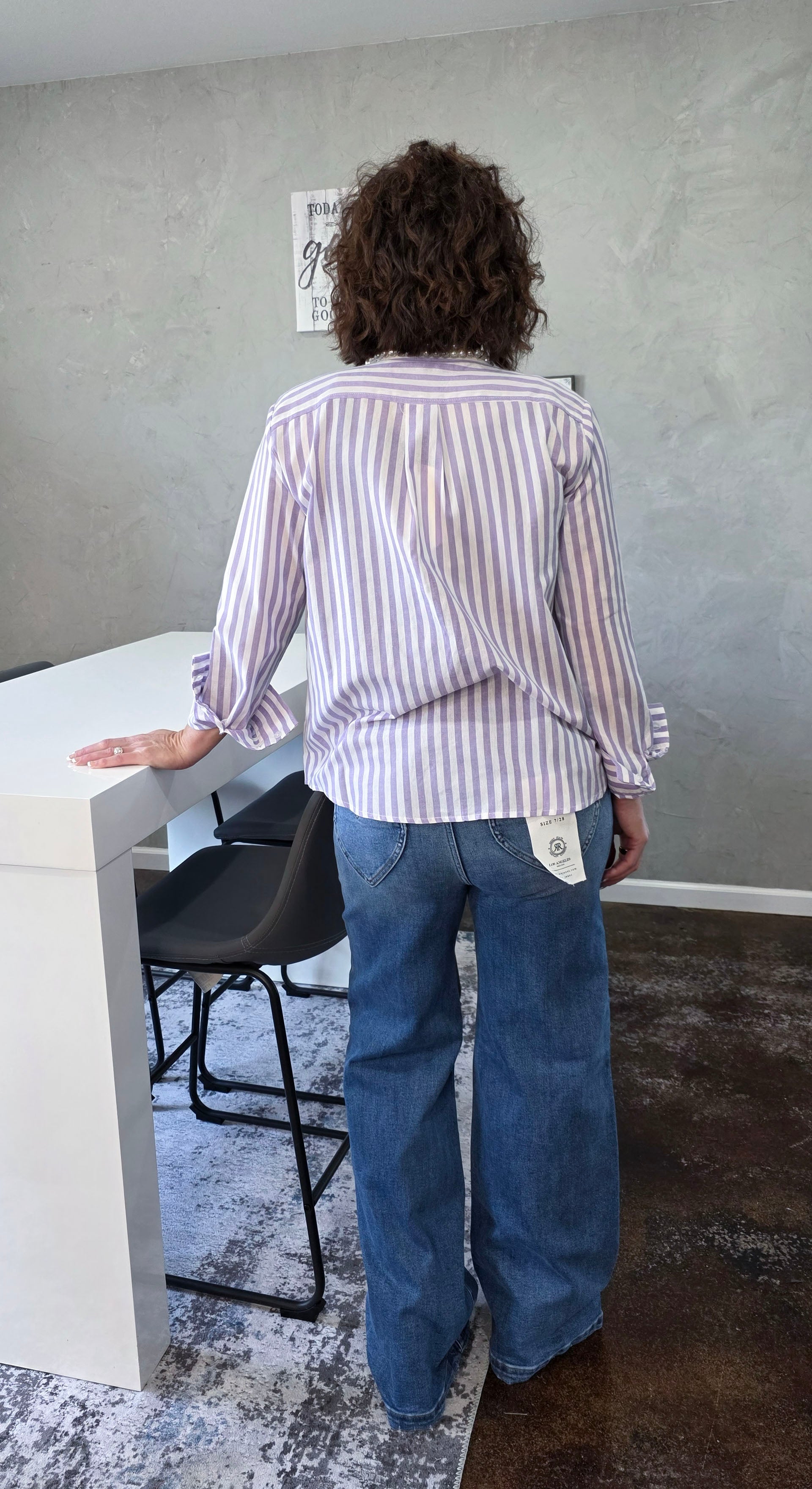 Violet Breeze Button Up Top