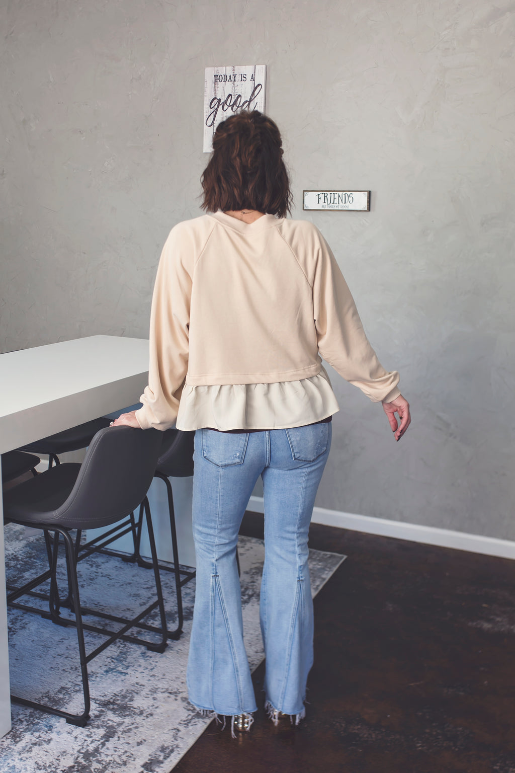 Soft Drift Layered Sweatshirt