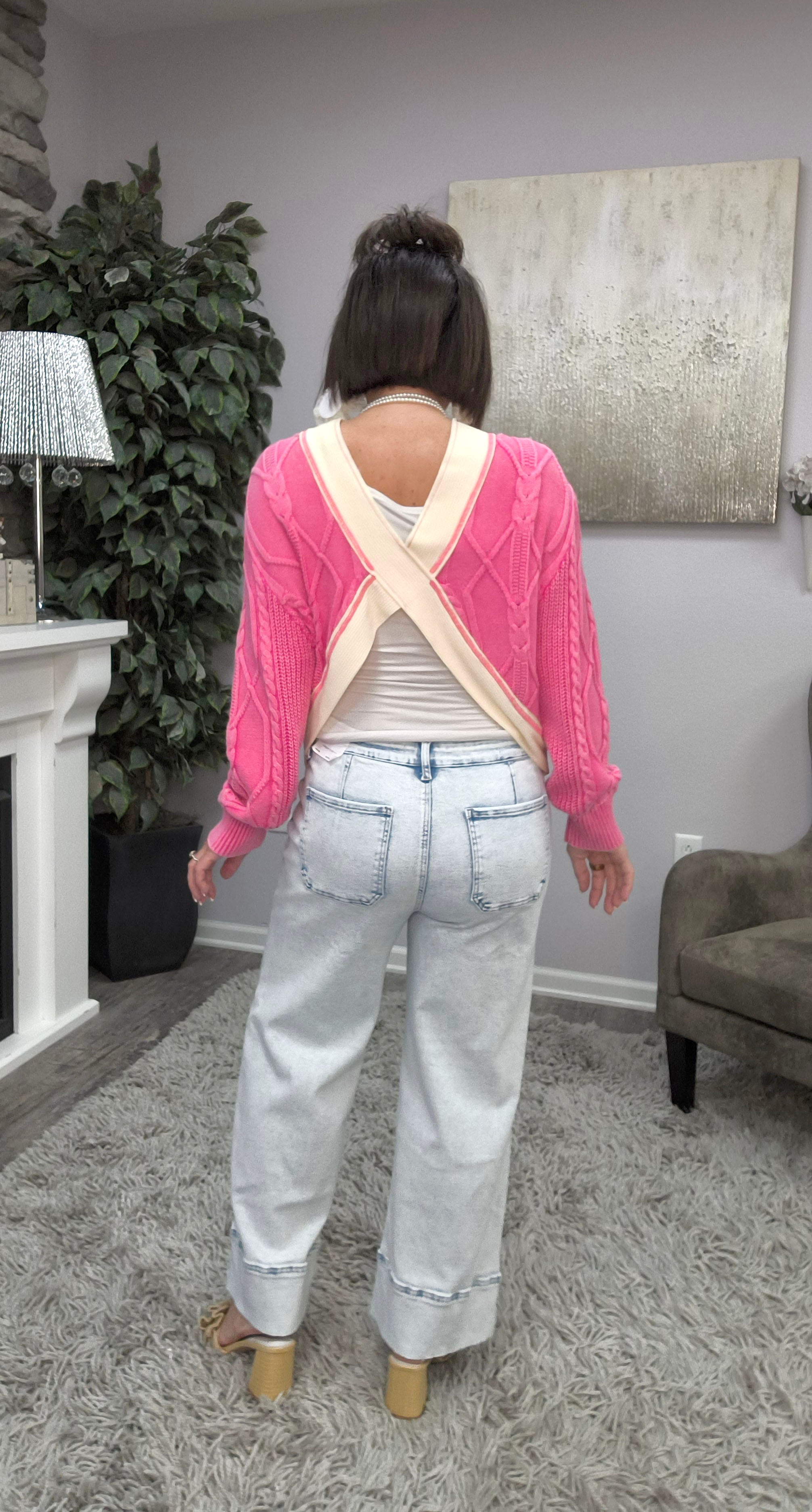 Raspberry Twist Cardigan