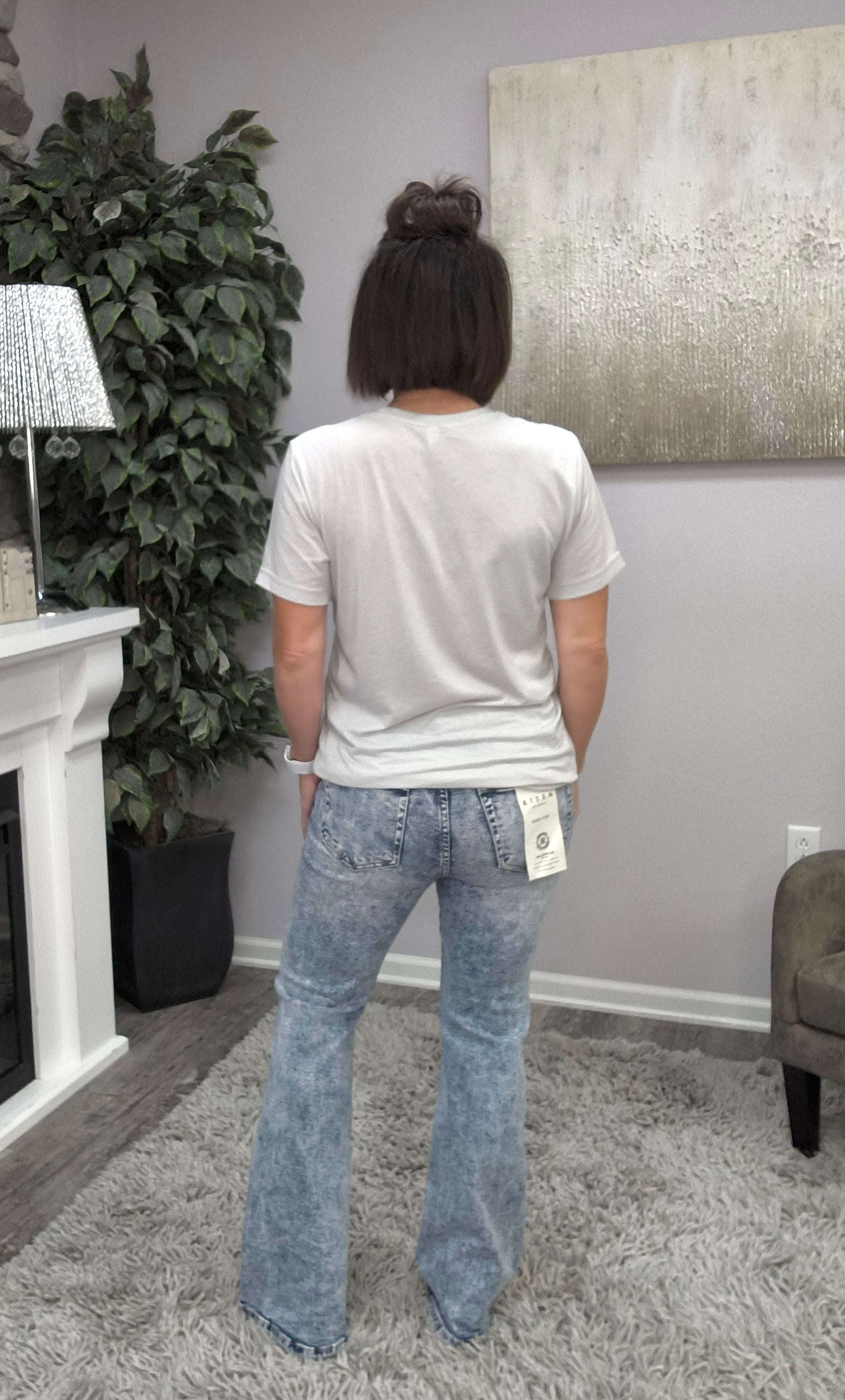 Risen Whiskey & Denim Flare Jeans