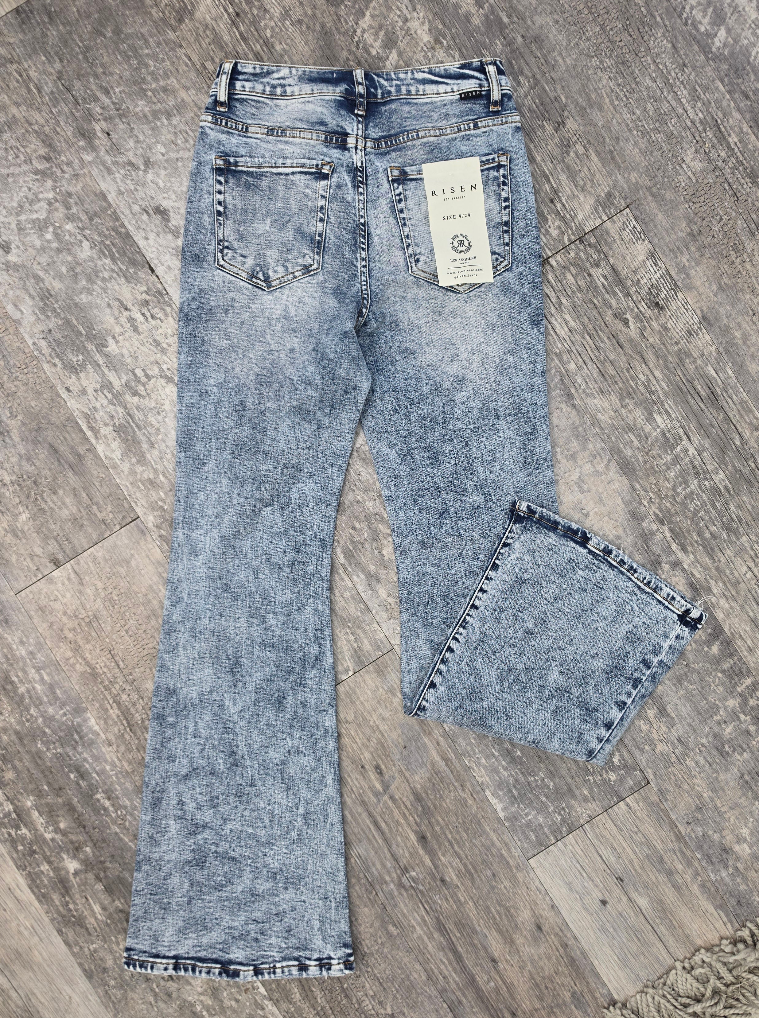 Risen Whiskey & Denim Flare Jeans