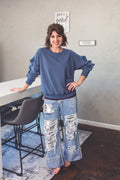 Relaxed Ruffle Sweatshirt