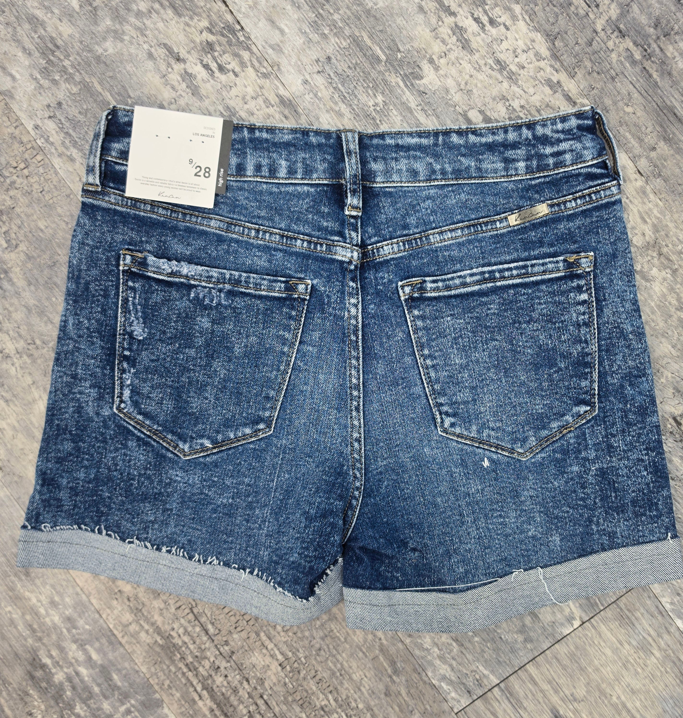 KanCan Buttoned-Up Babe Denim Shorts