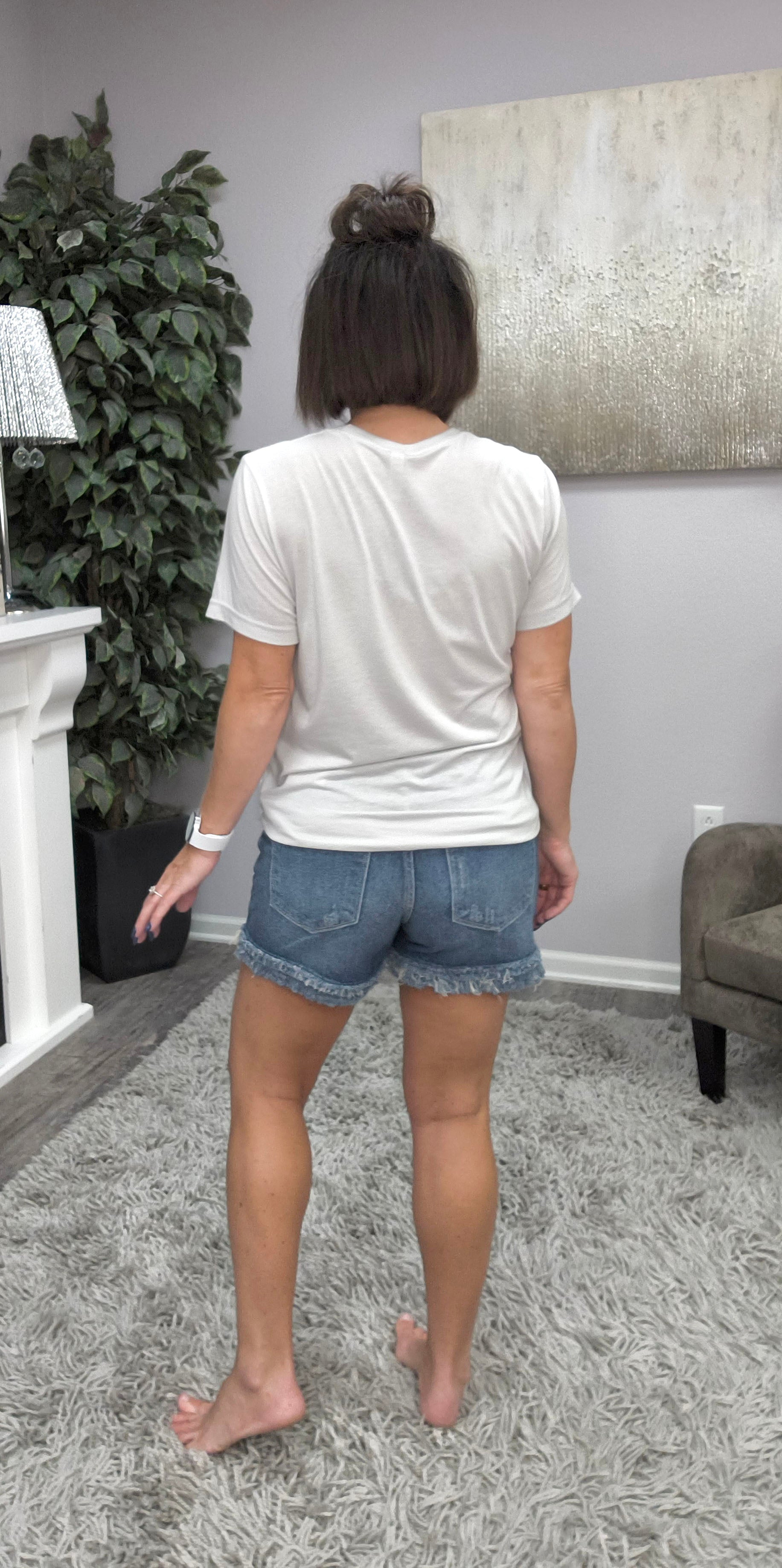 KanCan Frayed & Fabulous Denim Shorts