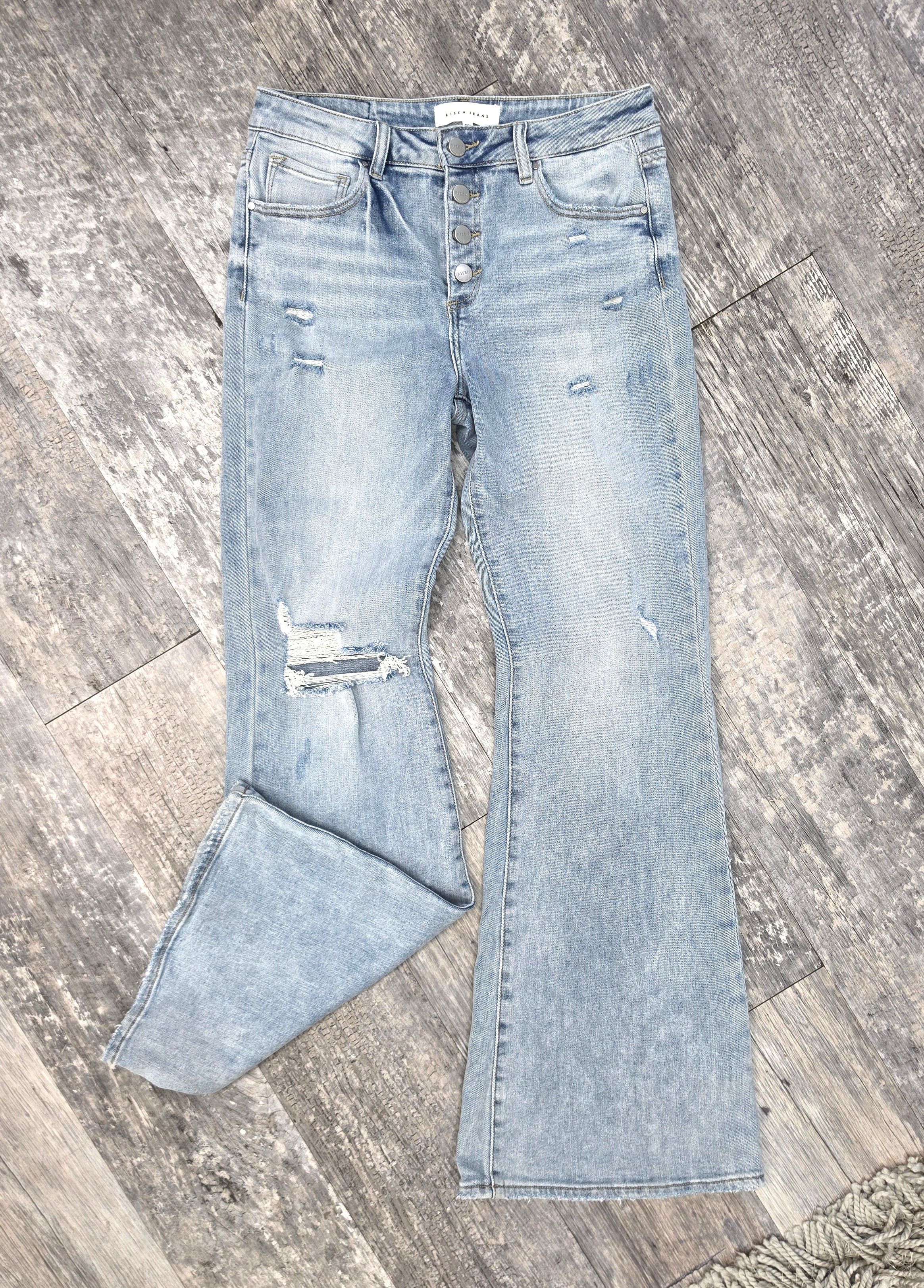 Risen Light Wash Rebel Flare Jeans