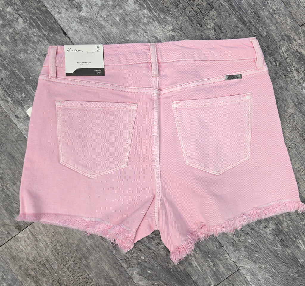KanCan Pink Lemonade Denim Shorts