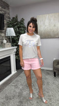 KanCan Pink Lemonade Denim Shorts