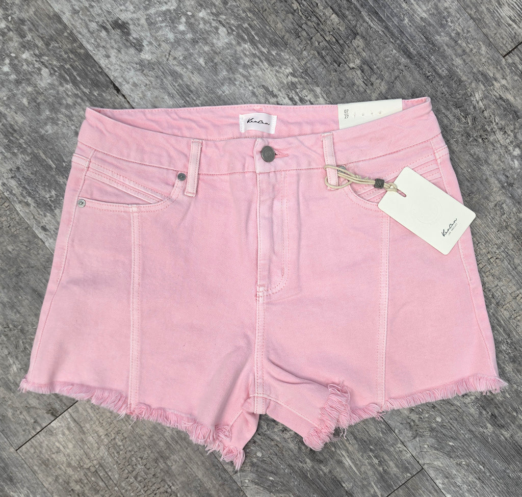KanCan Pink Lemonade Denim Shorts