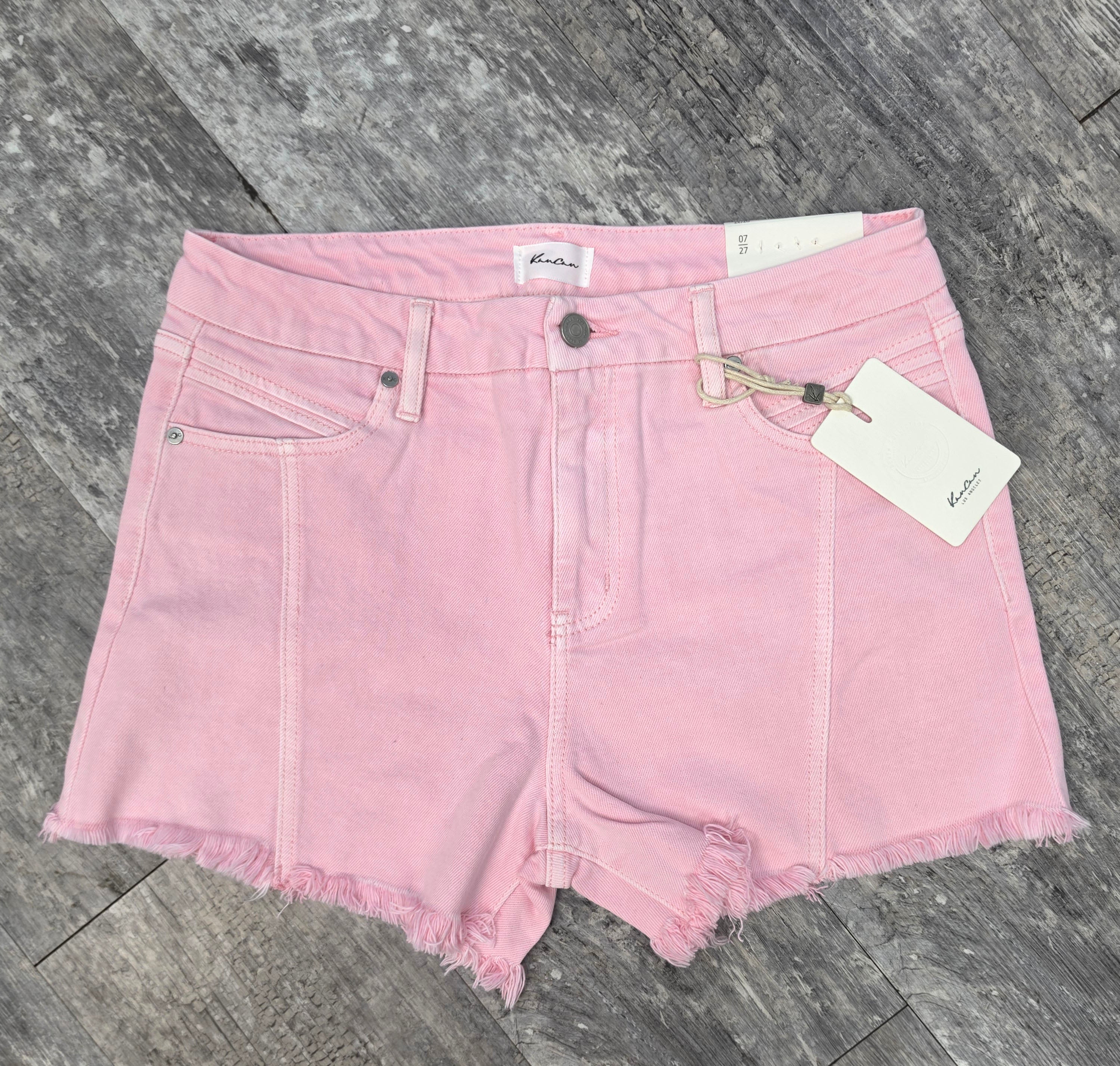 KanCan Pink Lemonade Denim Shorts