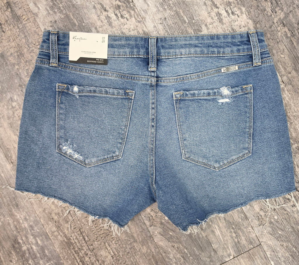 KanCan Cut Loose Denim Shorts