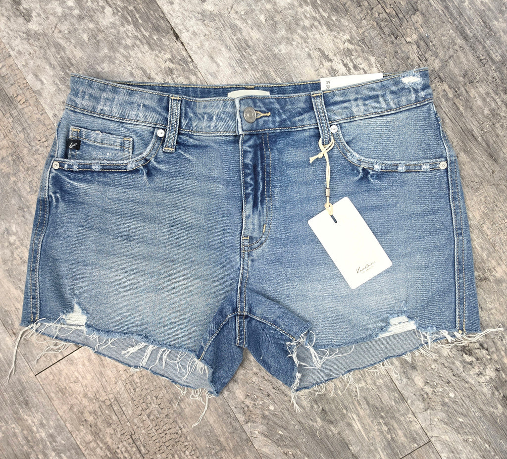 KanCan Cut Loose Denim Shorts
