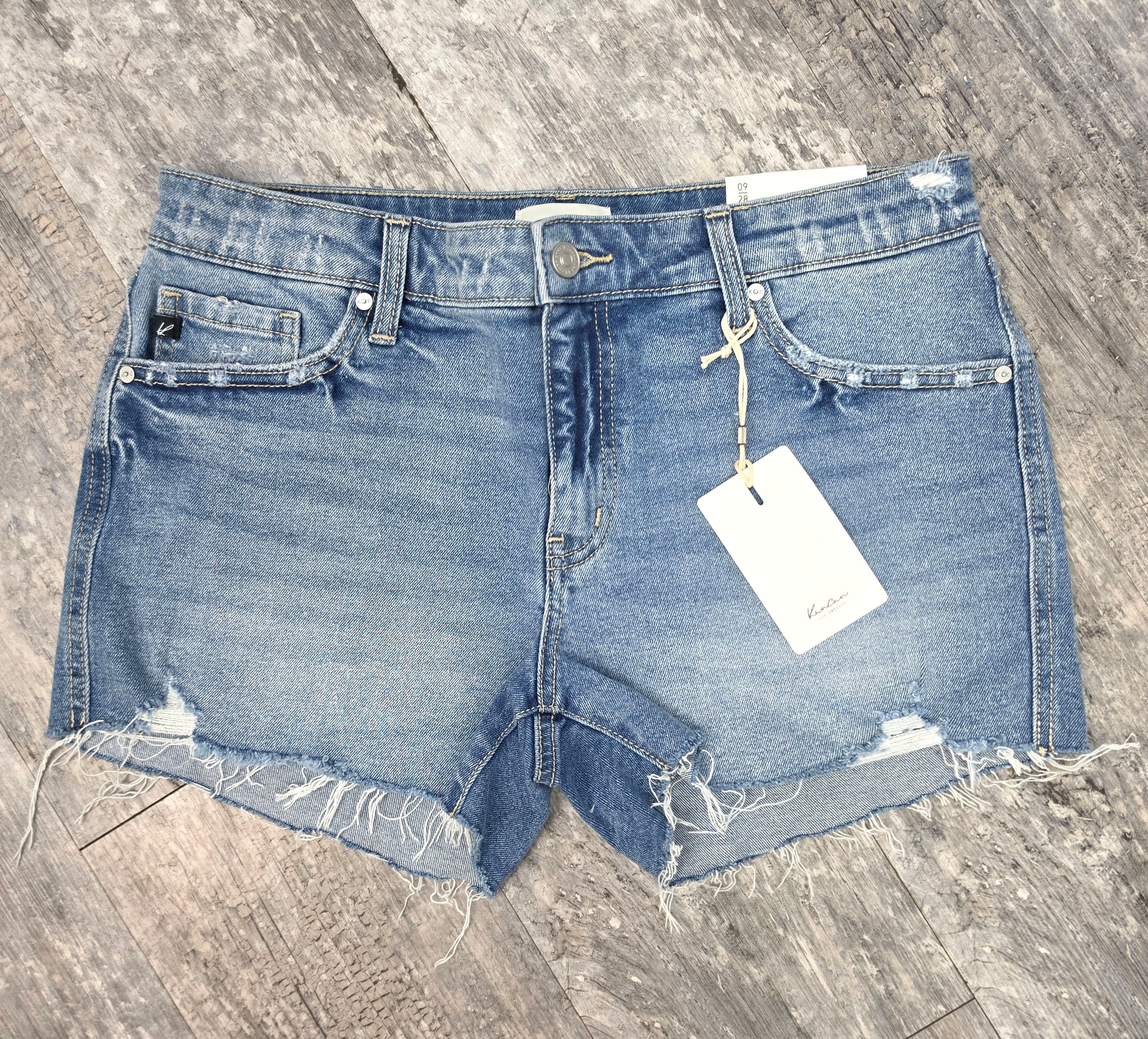 KanCan Cut Loose Denim Shorts
