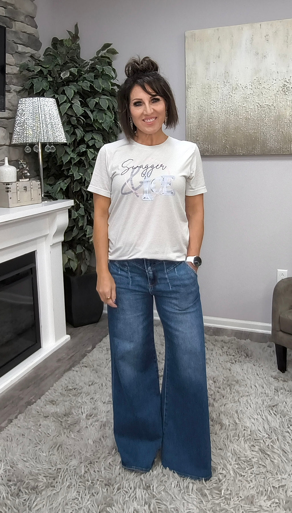 Risen Small Town Darling Wide Leg Jeans