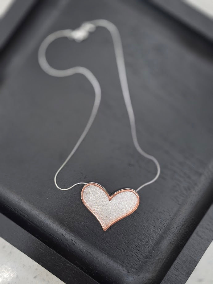 Two-Tone Heart of Mine Necklace