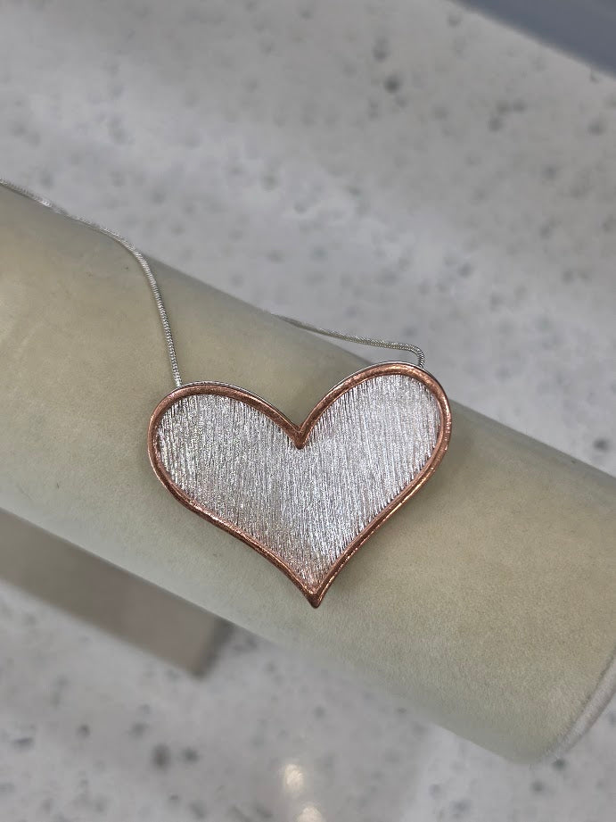 Two-Tone Heart of Mine Necklace