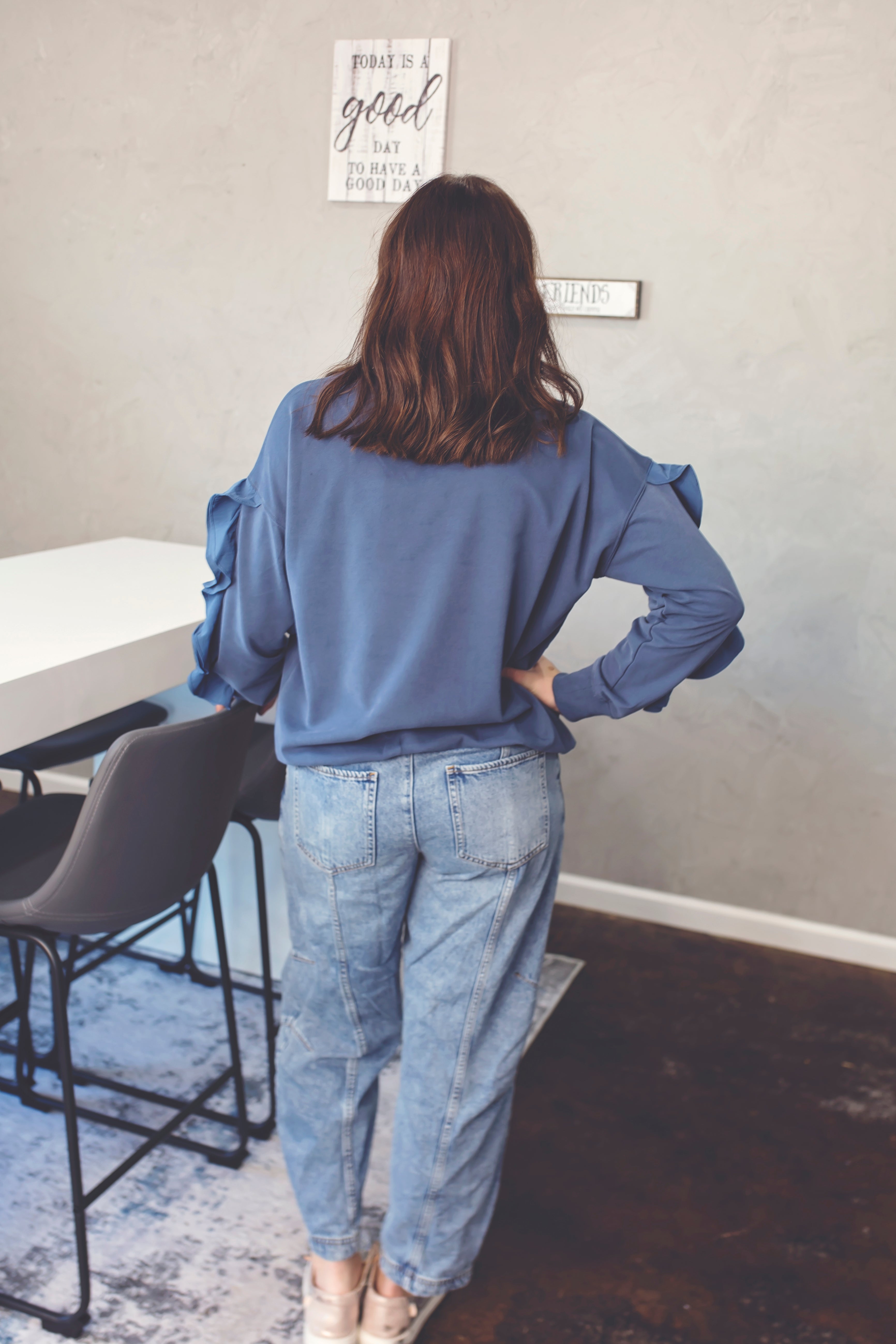 Relaxed Ruffle Sweatshirt