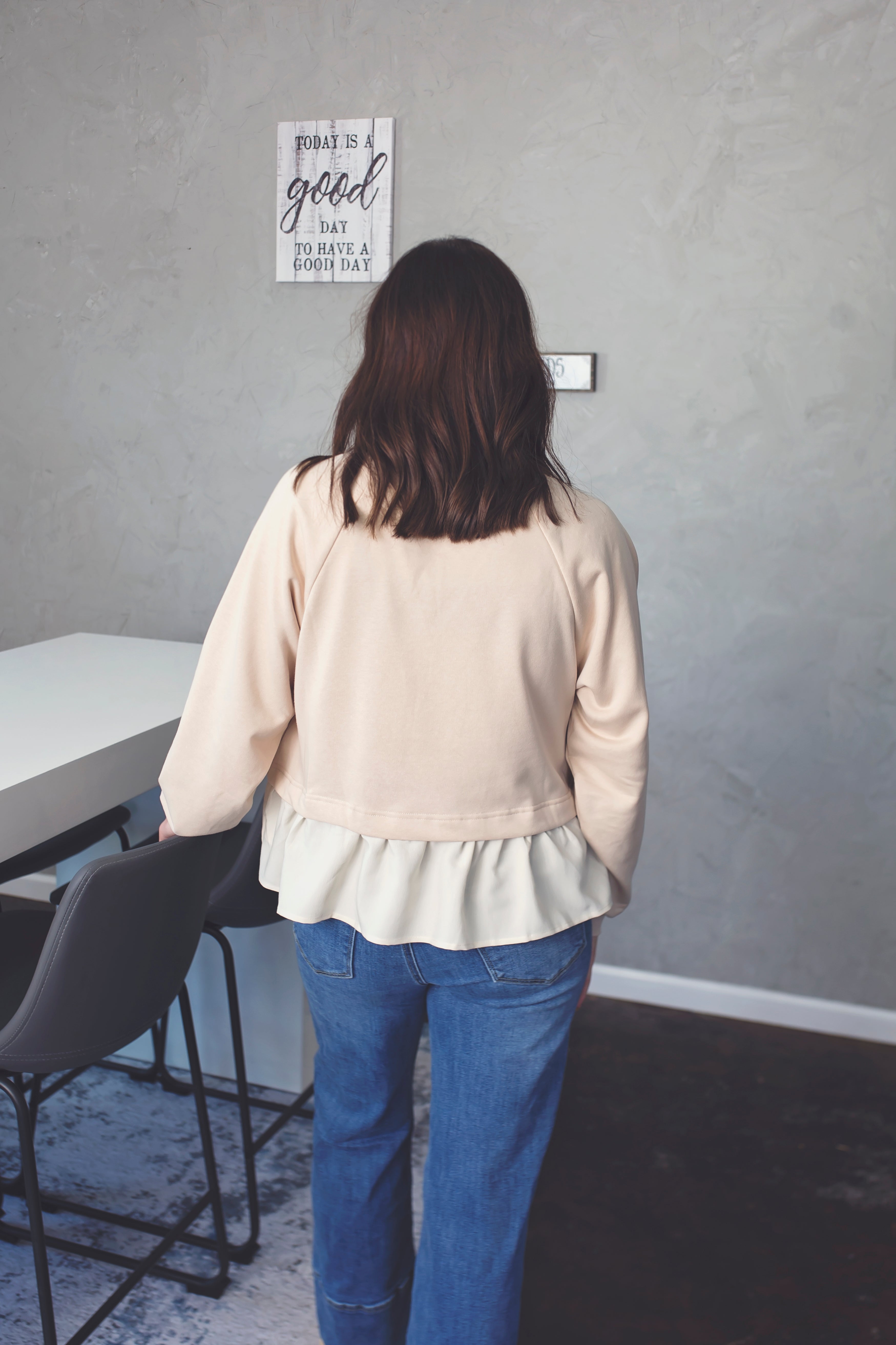 Soft Drift Layered Sweatshirt