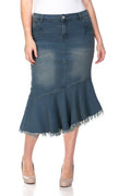 Ruffled & Reckless Denim Skirt