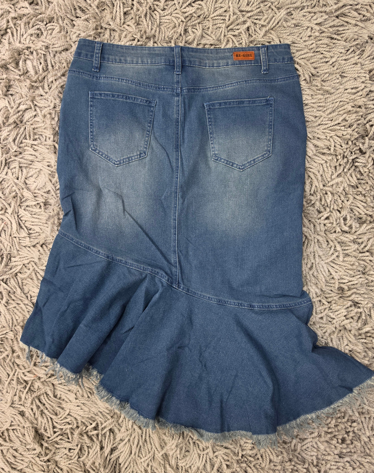 Ruffled & Reckless Denim Skirt