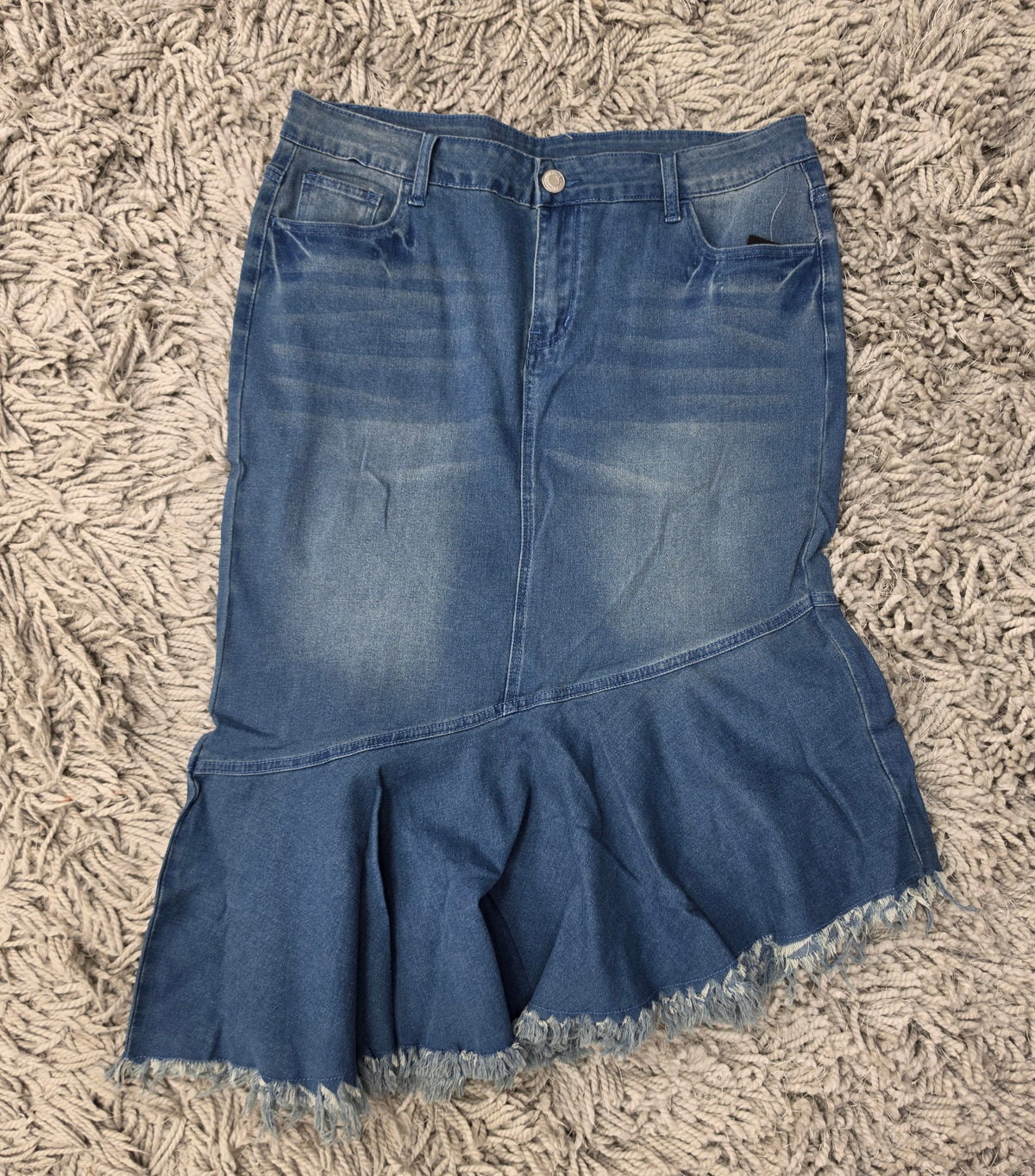 Ruffled & Reckless Denim Skirt