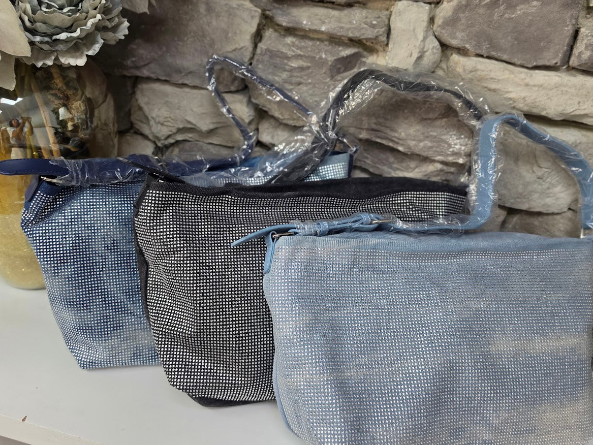 Shine On Denim Shoulder Bag