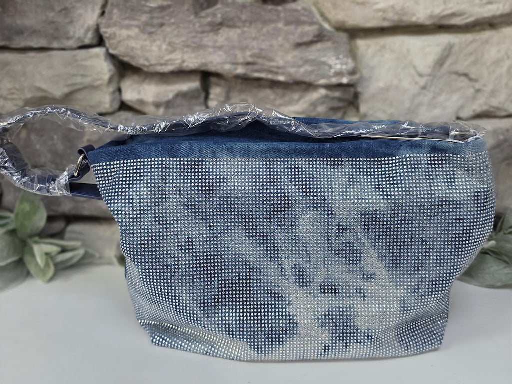 Shine On Denim Shoulder Bag