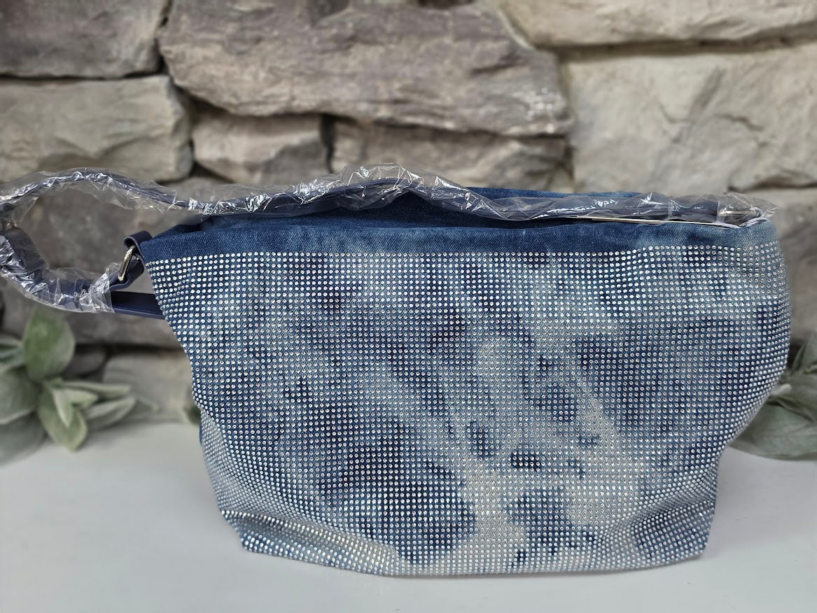 Shine On Denim Shoulder Bag