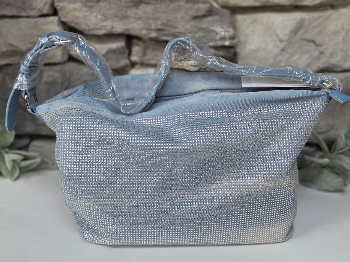 Shine On Denim Shoulder Bag