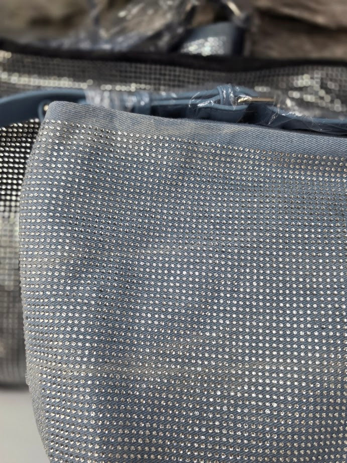 Shine On Denim Shoulder Bag