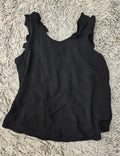 Little Black Ruffle Tank