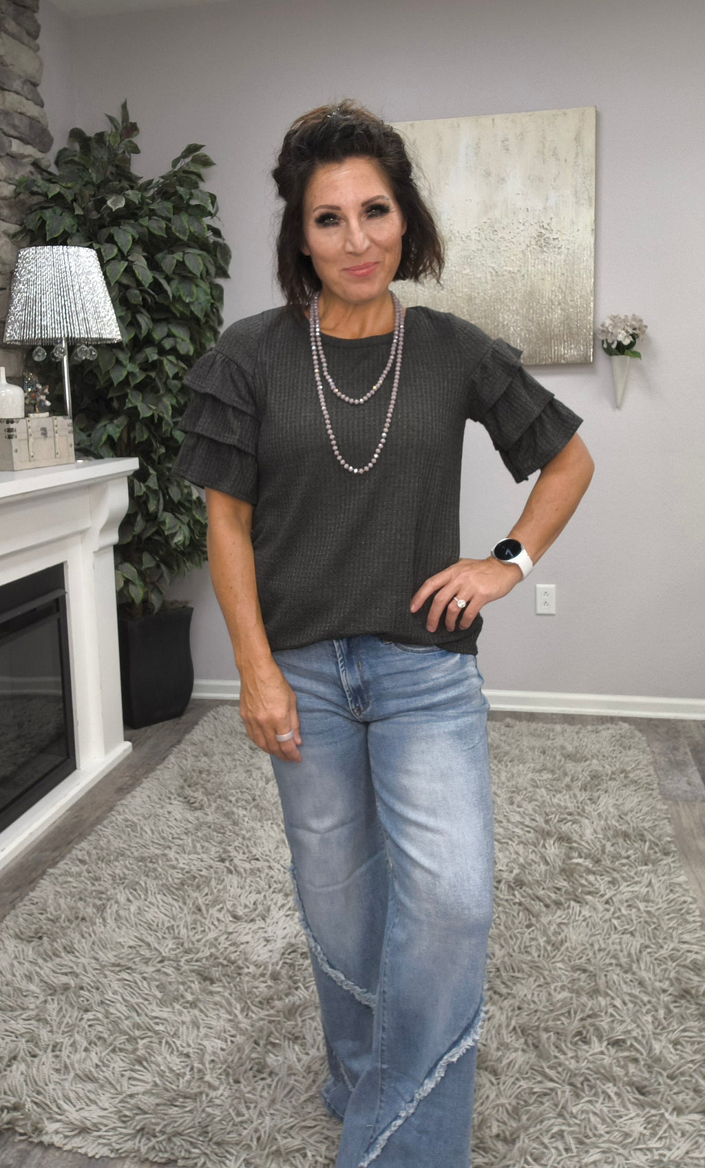 Charcoal Charm Top