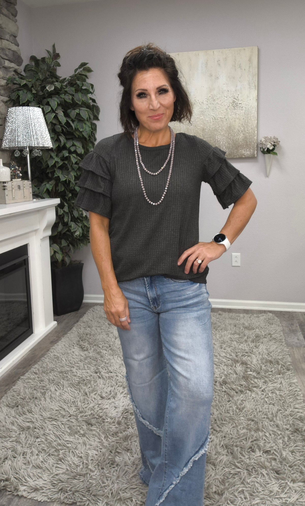 Charcoal Charm Top