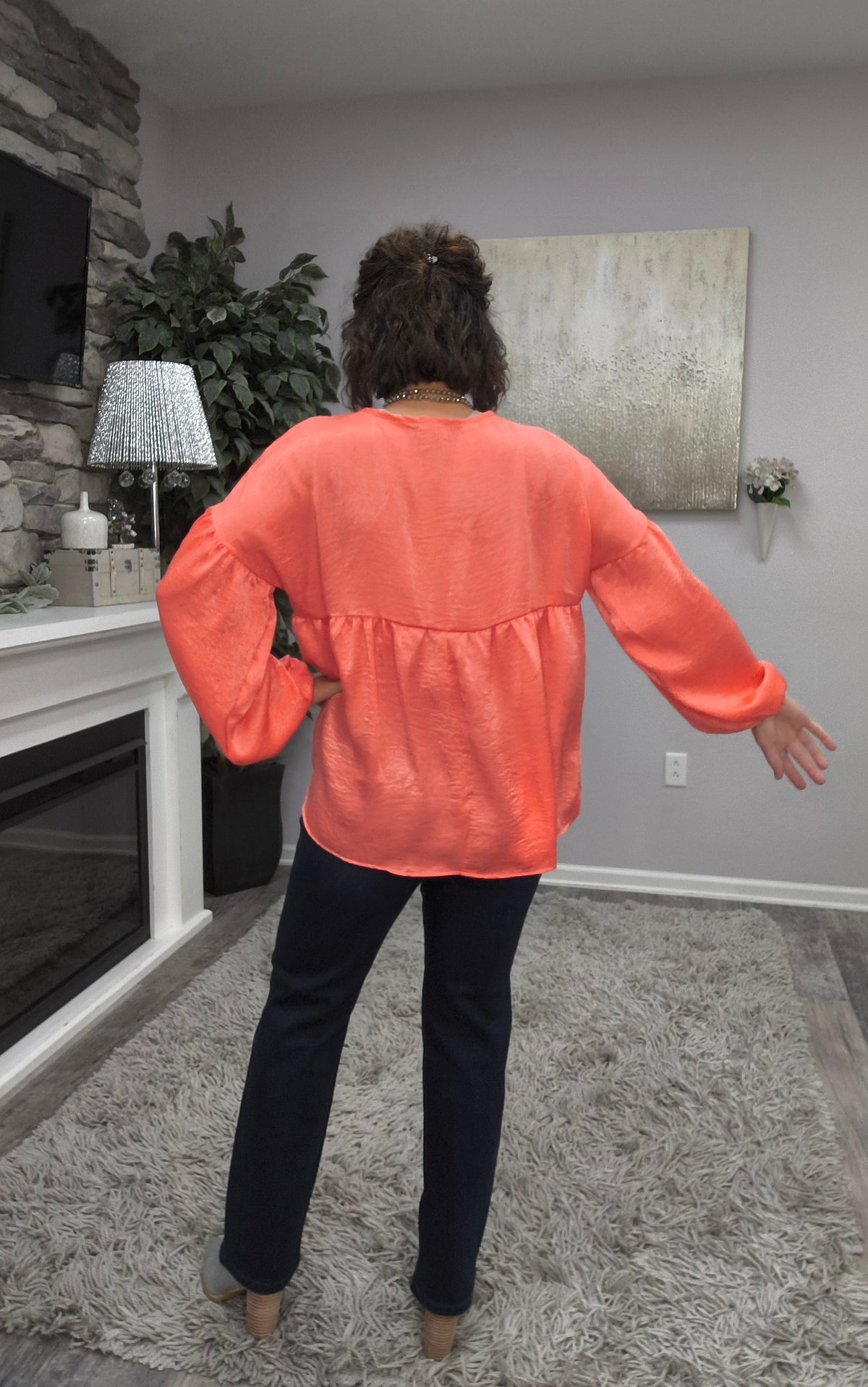 Coral Crush Tie Top
