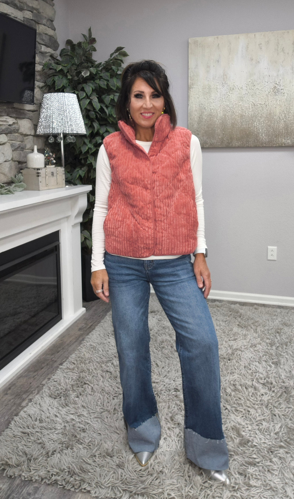 Fireside Rose Vest