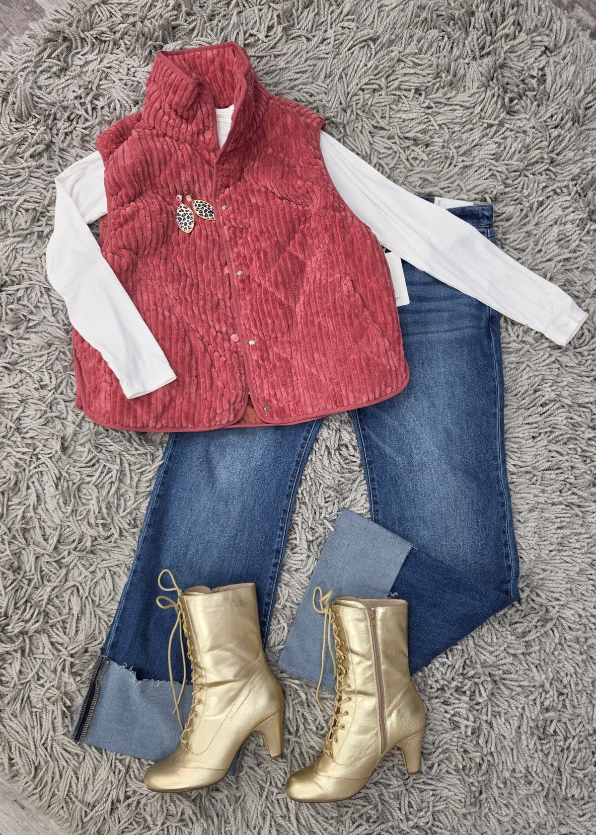 Fireside Rose Vest