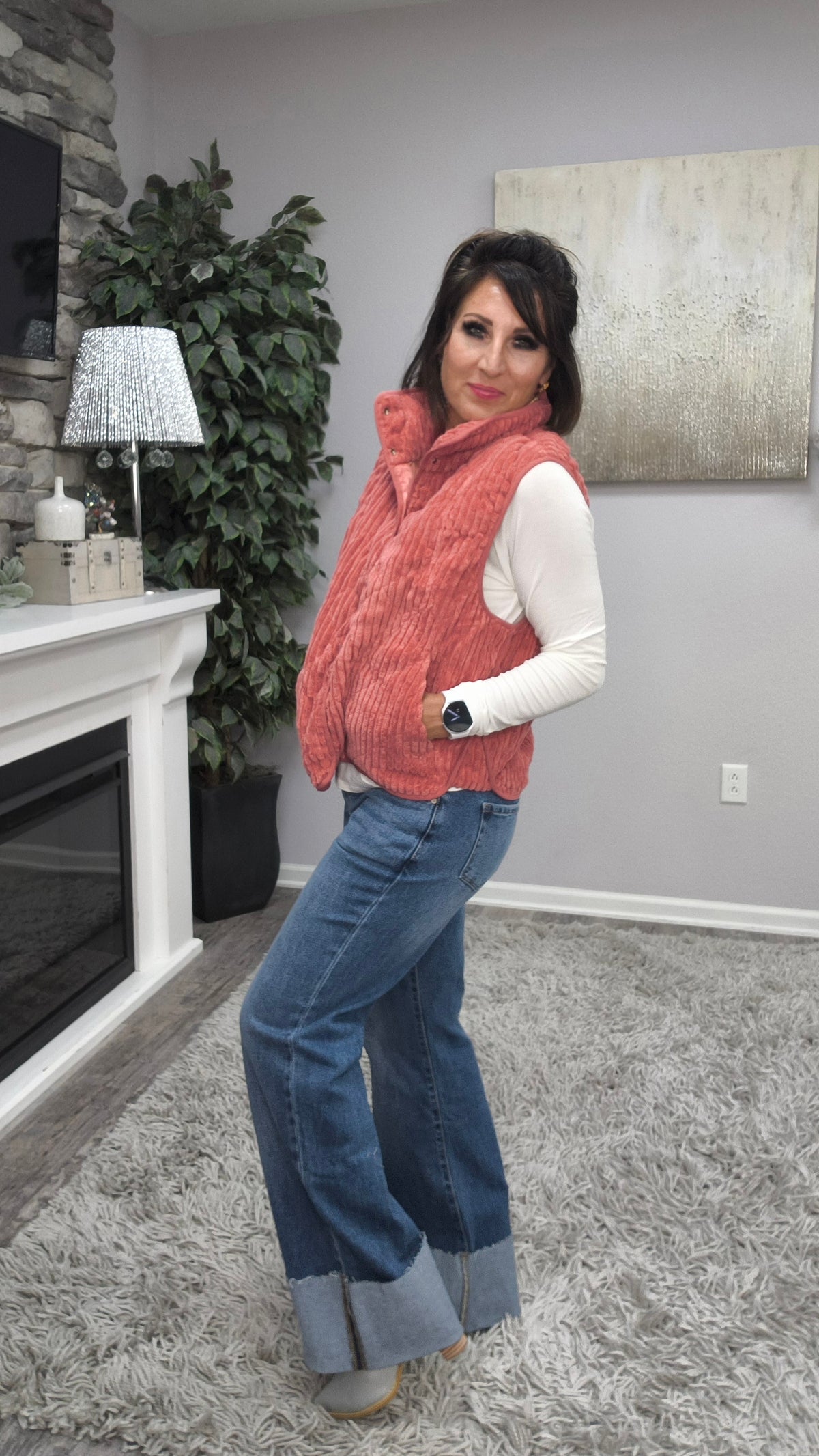 Fireside Rose Vest