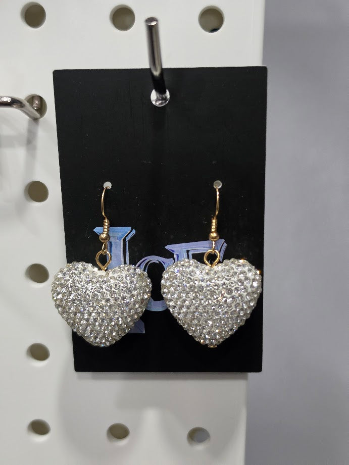 Crystal Puff Earrings