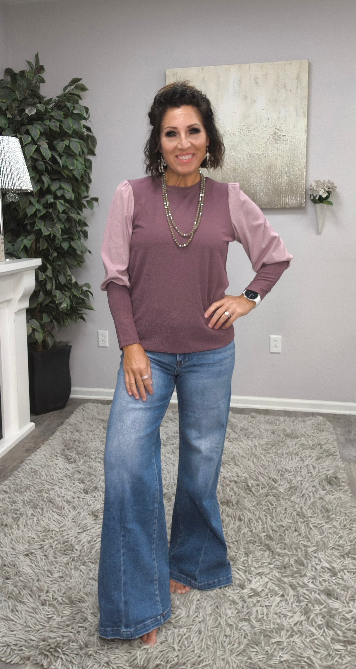 RISEN Center Stage Wide Leg Jeans