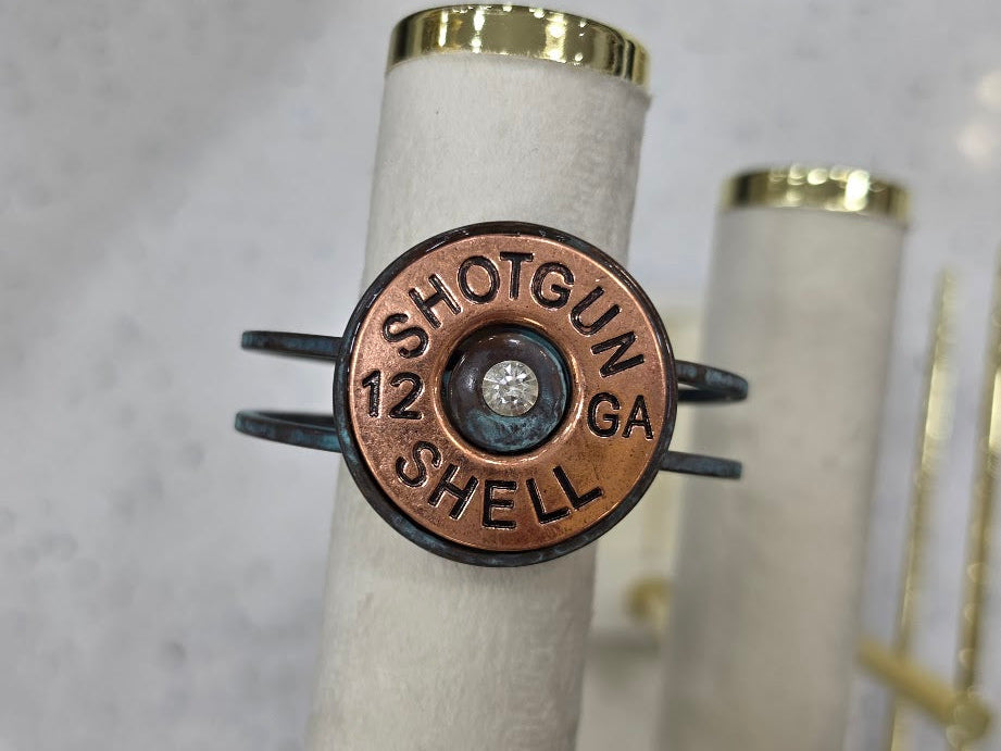 Locked & Loaded Shotgun Shell Cuff Bracelet