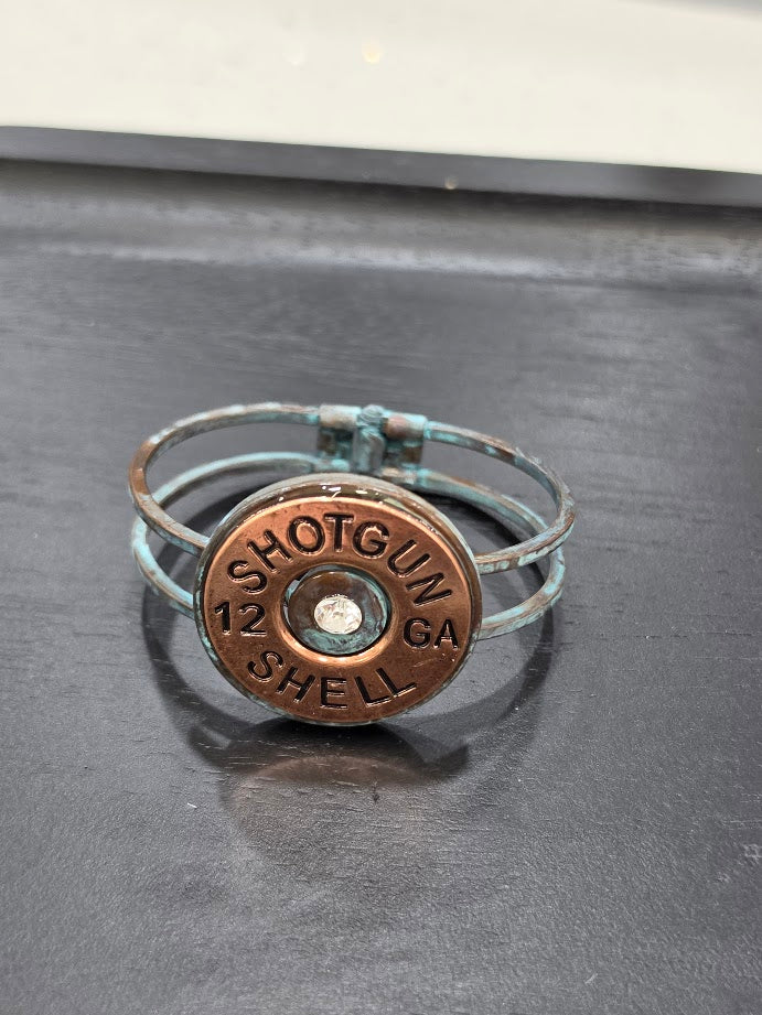 Locked & Loaded Shotgun Shell Cuff Bracelet