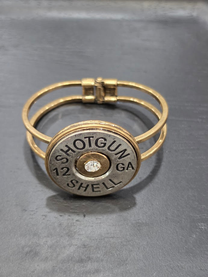 Locked & Loaded Shotgun Shell Cuff Bracelet