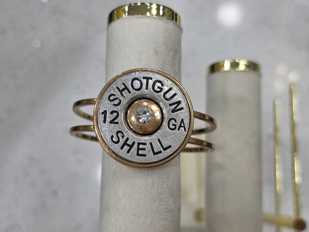 Locked & Loaded Shotgun Shell Cuff Bracelet