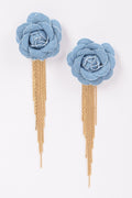 Denim in Bloom Gold Earrings