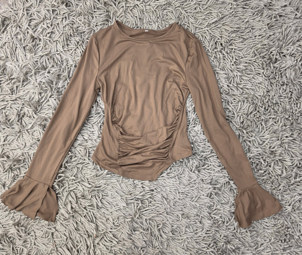 Mocha Ruched Top